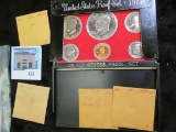 1925 D & S, 39 D, & 57 D Lincoln Cents; & 1975 S U.S. Proof Set, original as issued.
