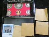 1923S, 25S, 30D, & 57D Lincoln Cents; & 1978 S U.S. Proof Set, original as issued.