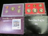 1981 S & 90 S U.S. Proof Sets, original as issued.