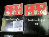 1981 S & 80 S U.S. Proof Sets, original as issued.