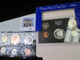 1983 Philadelphia Mint Souvenir Set in original envelope & 1969 S Silver U.S. Proof Set.