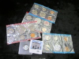 1943 High grade U.S. WW II Steel Cent; 1968 & 72 blue packed Parts of U.S. Mint Sets; 1968 & 75 Red