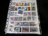 Two Pages containing 69 Stamps, some are Mint.