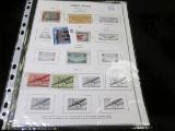 Two Pages of Airmail Stamps, 20 stamps 1928-57, 11 are Mint.