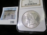 1887 P Morgan Silver Dollar, NGC slabbed MS62.