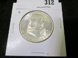1949 S Benjamin Franklin Half Dollar, Key date, Gem BU.