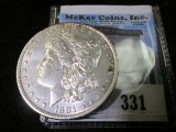 1881 O Morgan Silver Dollar, Brilliant Uncirculated.