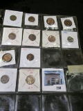 High grade group of Lincoln Cents in an old Plastic page. Includes a BU 1955S and more.