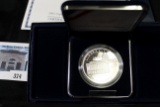2001 Capitol Visitor Center Proof Silver Commemorative Dollar in original box of issue with C.O.A.