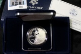 2002 Olympic Winter Games Proof Silver Dollar Commemorative Coin in original box with C.O.A.