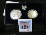 1991-1995 World War II 50th Anniversary Two-Coin Uncirculated Set with C.O.A.