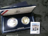 1991-1995 World War II 50th Anniversary Two-Coin Proof Set with C.O.A.