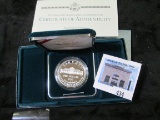 1997 United States Botanic Garden Commemorative Proof Silver Dollar with C.O.A.