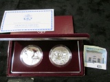 1999 Dolley Madison Commemorative Proof & Uncirculated Silver Dollars in case with C.O.A.