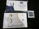 1999 S U.S. Statehood Quarters five-piece Proof Set; & 2016 S U.S. Presidential Dollar Proof Set, bo