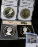 1982 Canada Dollar, Proof 67 PCCI; 1985 Canada $20; & 1987 Canada $20 Olympic Coins, both Proof 66 P