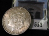 1896 P Morgan Silver Dollar, Super High grade with lovely toning.