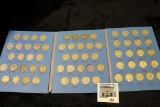 1938-61 D Nearly Complete Set of Jefferson Nickels in a blue Whitman folder. Missing only the 1950 D