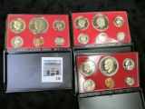 1973 S, 74 S, & 75 S U.S. Proof Sets, in original holders as issued.