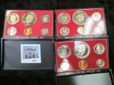 1974 S, 75 S, & 76 S U.S. Proof Sets, in original holders as issued.