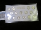 1941-45 S United States Mercury Dime Short Set in GEM BU, stored in a white holder with gold letteri