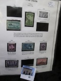 Pack with 4 pages of Older U.S. Stamps. 1945-48. (31 total stamps). Some Mint.