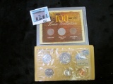 1963 five-piece Silver Proof Set in original envelope & a Three-piece 100 Year Old Coin Collection i