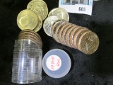 1971 D Solid Date Roll of BU Kennedy Half Dollars in a plastic tube.