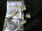 Group of 4 charms, semi truck, 