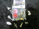 Group of sixteen (16) sterling silver charms, truly a random mix, group weight 18.4 grams