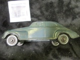 Antique Auburn rubber Oldsmobile, 1930s or 1940s era rubber toy car, from Auburn, IN