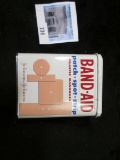 Vintage metal Band-Aid box, rust free, scratch free, even has the original 49? store stamp on it!