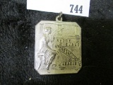 Antique Athletic Medal - Rhode Island Interscholastic League 2nd Prize Pole Vaults 1928, marked Ster
