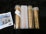 Group of four (4) 50 count BU Lincoln cent rolls, 1961-D, 1964-P, 1965 & 1966