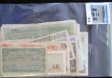 Group of 20 mixed world bank notes, some from WWII or before, good mix, from an old hoard!