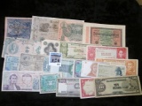 Group of 20 mixed world bank notes, some from WWII or before, good mix, from an old hoard!