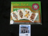 Set of Tudor Rose Piatnik Playing Cards, Vienna Austria, in original box, 2 decks of cards