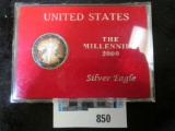 2 sided 2000 Millennium coin - one side is a Silver Eagle design, the other is a Gold Eagle design -