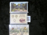 Nickel Bonanza! 3 Buffalo Nickels in a hard case, 5 coin set of 2005 Bison nickels in a hard case, 2