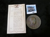 2 3/4 inch bronze Gerald R Ford Inaugural medal by Medallic Art Co, obverse is toned