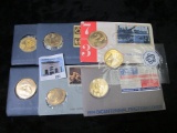 7 mixed bicentennial medals, 6 in first day of issue cancelled envelopes