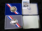 2 Commemorative Proof Half Dollars - 1986-S Statue of Liberty and 1991-S Mount Rushmore, both in ori