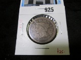 1852 Large Cent, VG, value $25+