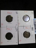 Group of 4 Indian Head Cents, 1887 G, 1888 G, 1889 G, 1890 G, group value $12+