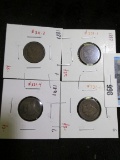 Group of 4 Indian Head Cents, 1887 G dark, 1888 G, 1889 F, 1891 G, group value $14+