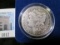 1896 S Morgan Silver Dollar in velvet-lined box with C.O.A.
