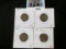 Group of 4 Lincoln Cents - 1910 XF, 1910-S F, 1911 G, 1911-D G+, group value $30+