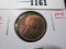 1937 Lincoln Cent, BU RAINBOW TONED, NICE, value $12+