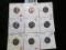 Group of 9 BU toned Lincoln Cents - 59D, 60 LD, 62, 62D, 64, 67, 70D, 70S LD, 74S, very colorful gro