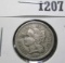 1867 3 Cent Nickel, F, value $27+